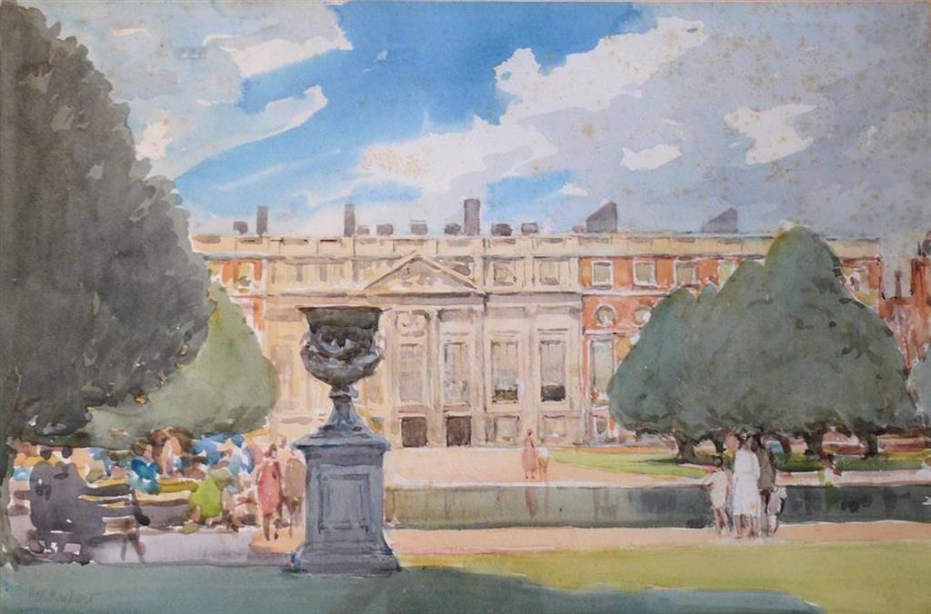 Alfred John Billinghurst (1880-1963) Hampton Court 34 x 51cm